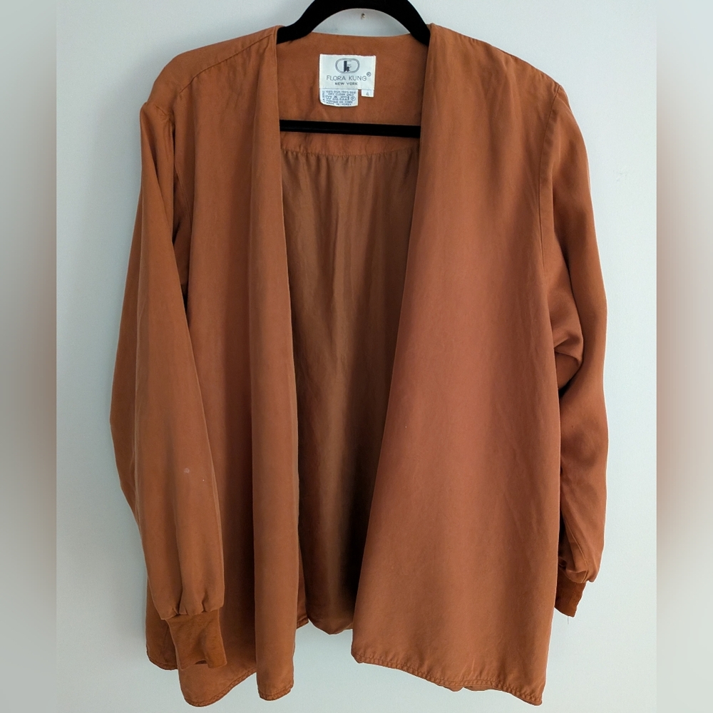 Flora Kung New York Silk Waterfall Cardigan S-L